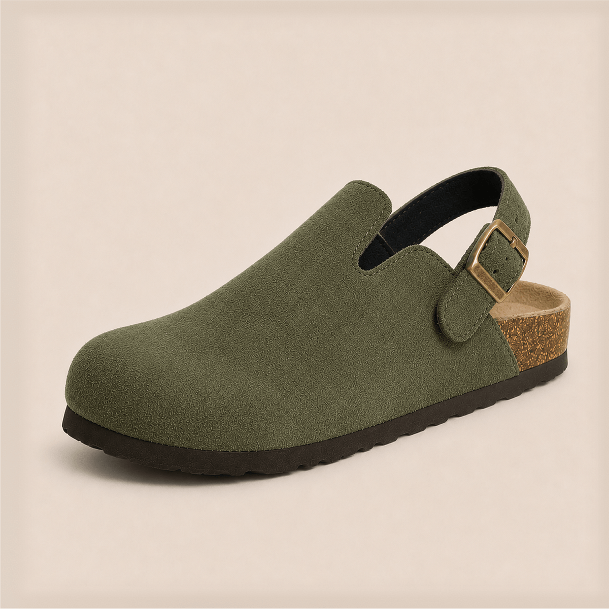 Genuine Suede Backstrap Clogs by Eleganz