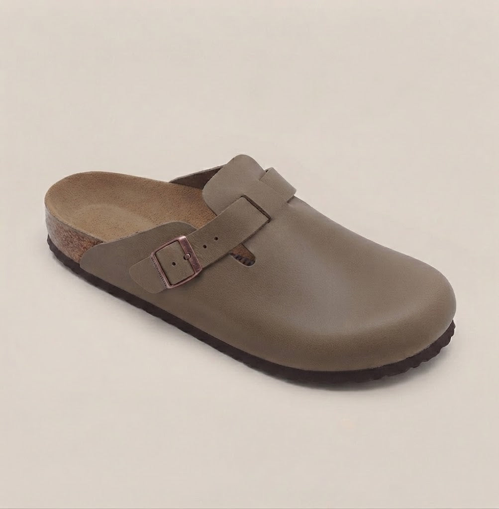 Smooth Vegan Leather Clogs by Eleganz