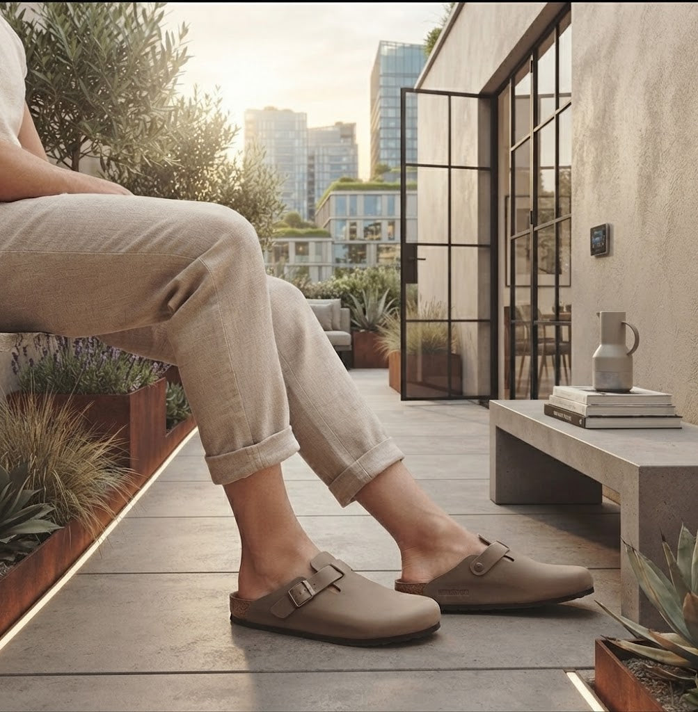 Smooth Vegan Leather Clogs by Eleganz