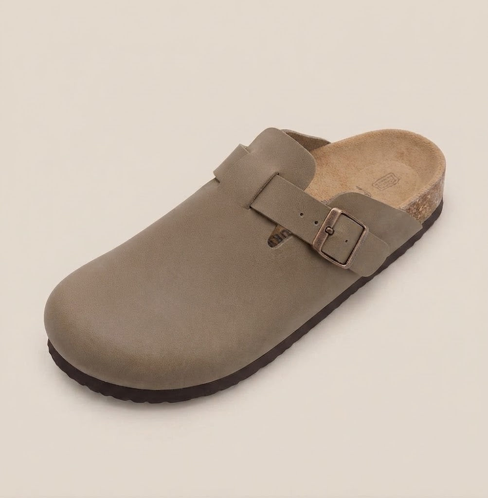 Smooth Vegan Leather Clogs by Eleganz
