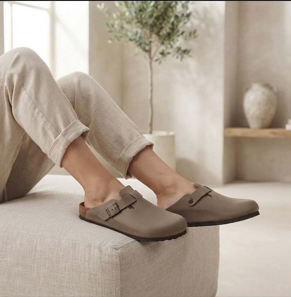 Smooth Vegan Leather Clogs by Eleganz